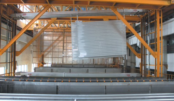 Horizontal anodizing (ED) plant