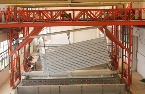 Horizontal anodizing (ED) plant